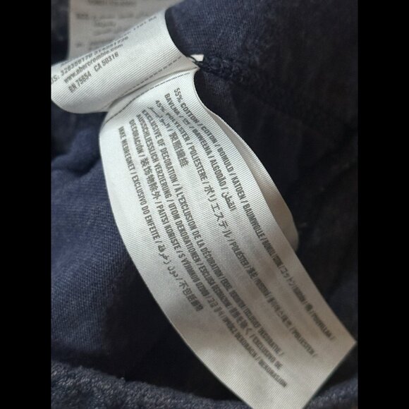 Hollister Shorts Small Mens Blue Heather Pull On Fleece Cut Off Logo - Picture 8 of 8